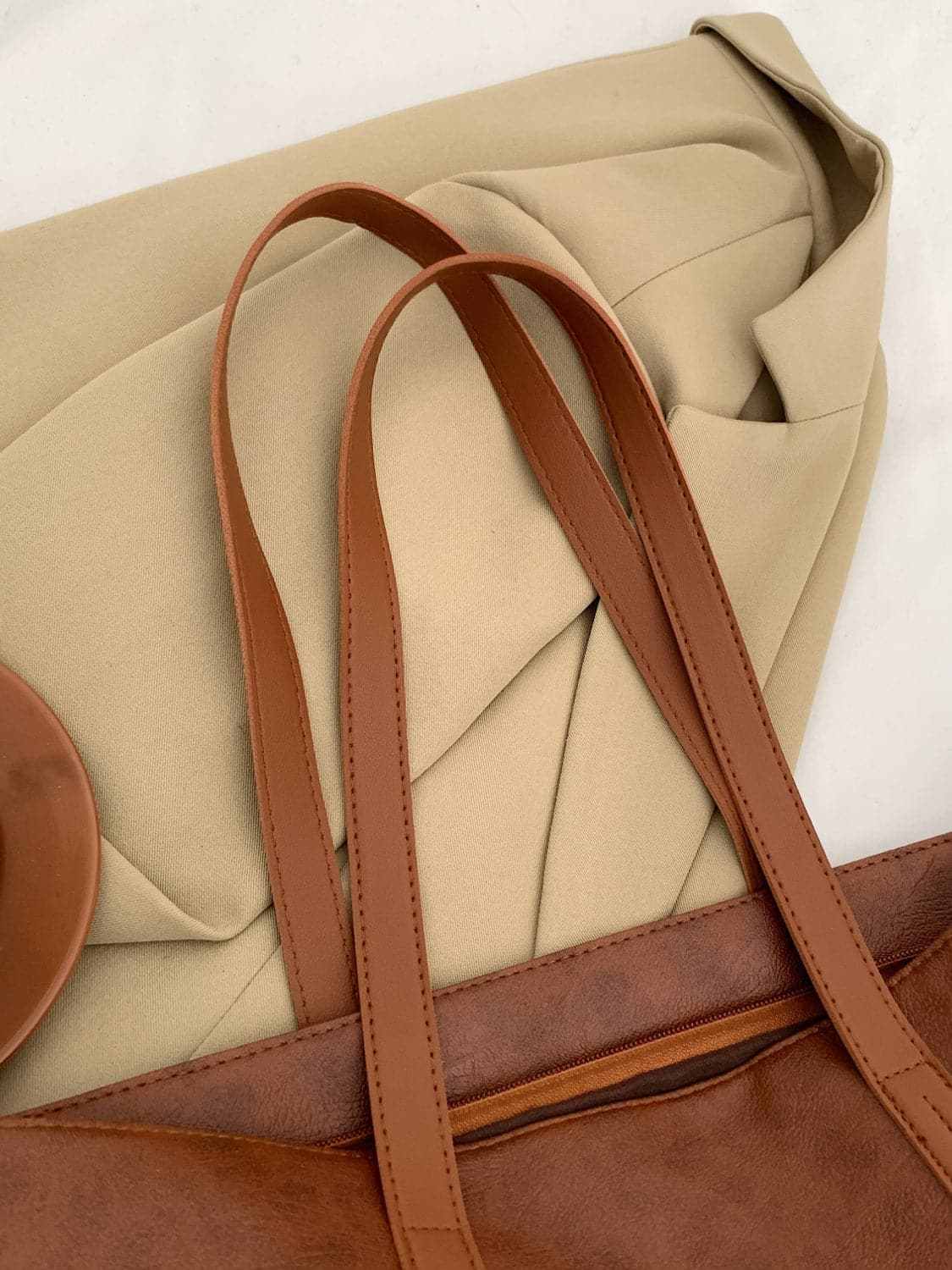 Chic pu leather medium tote bag - Love Salve